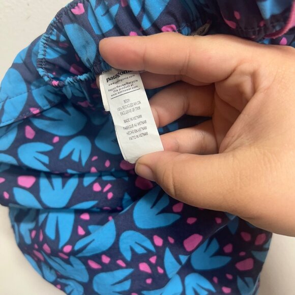 Patagonia Womens Lightweight Printed Shorts M Blue & Pink Floral Pattern - Picture 5 of 9